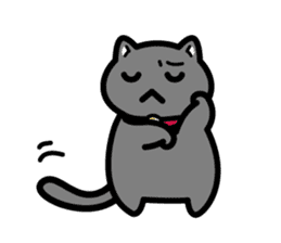Cute black cat is Nyanko sticker #13092674