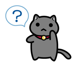 Cute black cat is Nyanko sticker #13092675