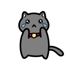Cute black cat is Nyanko sticker #13092682