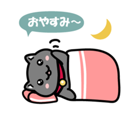 Cute black cat is Nyanko sticker #13092691
