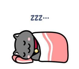 Cute black cat is Nyanko sticker #13092692