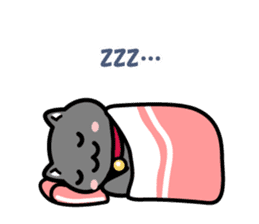 Cute black cat is Nyanko sticker #13092692