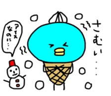 ice bird akyon. sticker #13093583