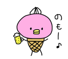 ice bird akyon. sticker #13093587