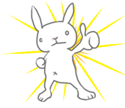 Urgent transmission of rabbit sticker #13093591