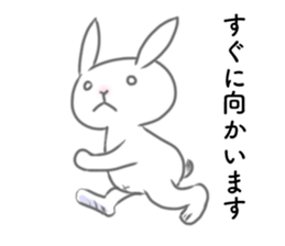 Urgent transmission of rabbit sticker #13093622