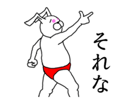 "Moving"Sticker of cat and rabbit. sticker #13095694