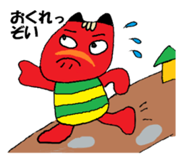 Cute Akabeko of Fukushima sticker #13096766