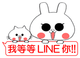 Taiwanese White Rabbit 2 sticker #13097583
