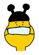 bow planet - yellow : sticker #13099565