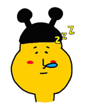 bow planet - yellow : sticker #13099566