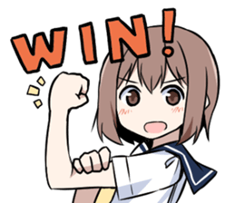 Fighting game maiden stamp sticker #13099697