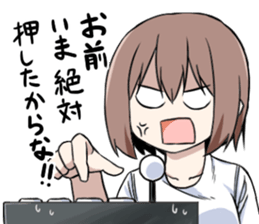 Fighting game maiden stamp sticker #13099717