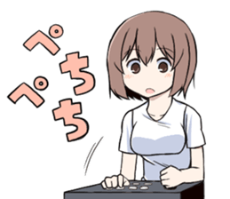 Fighting game maiden stamp sticker #13099729