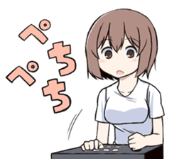 Fighting game maiden stamp sticker #13099729