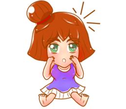 Cartoon lady use in all zone sticker #13102631