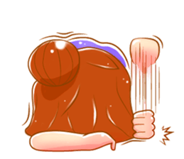 Cartoon lady use in all zone sticker #13102632