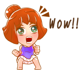 Cartoon lady use in all zone sticker #13102633