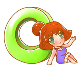 Cartoon lady use in all zone sticker #13102635