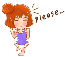 Cartoon lady use in all zone sticker #13102637