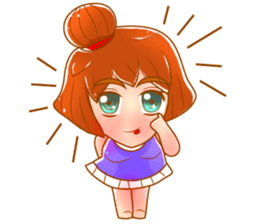 Cartoon lady use in all zone sticker #13102638