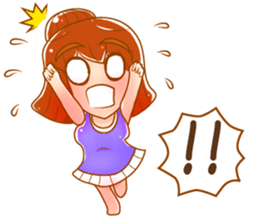 Cartoon lady use in all zone sticker #13102639