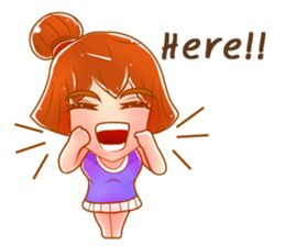 Cartoon lady use in all zone sticker #13102640