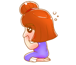 Cartoon lady use in all zone sticker #13102641