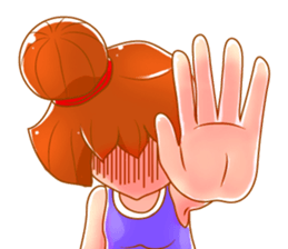 Cartoon lady use in all zone sticker #13102642