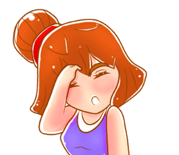 Cartoon lady use in all zone sticker #13102646