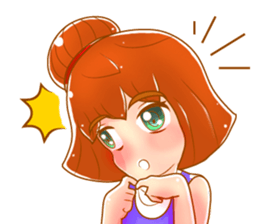 Cartoon lady use in all zone sticker #13102647