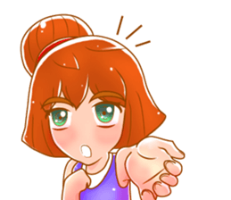 Cartoon lady use in all zone sticker #13102648