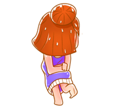 Cartoon lady use in all zone sticker #13102650