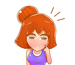 Cartoon lady use in all zone sticker #13102651