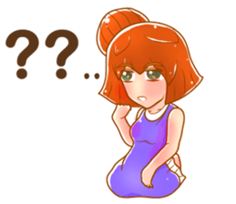 Cartoon lady use in all zone sticker #13102655