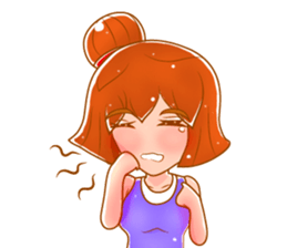 Cartoon lady use in all zone sticker #13102660