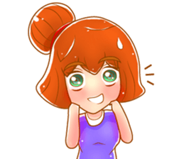 Cartoon lady use in all zone sticker #13102664