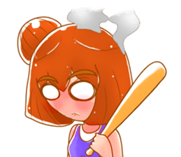 Cartoon lady use in all zone sticker #13102665