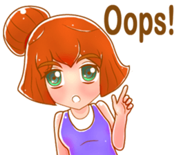 Cartoon lady use in all zone sticker #13102666