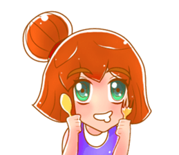 Cartoon lady use in all zone sticker #13102667