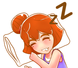 Cartoon lady use in all zone sticker #13102668