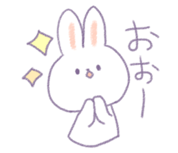 Crayon cute rabbit sticker #13103504