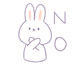 Crayon cute rabbit sticker #13103507