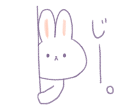 Crayon cute rabbit sticker #13103511