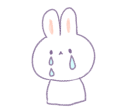 Crayon cute rabbit sticker #13103519