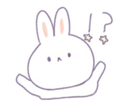 Crayon cute rabbit sticker #13103521