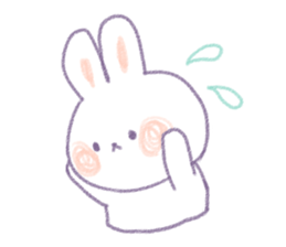 Crayon cute rabbit sticker #13103526