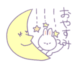 Crayon cute rabbit sticker #13103529