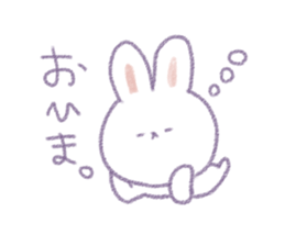 Crayon cute rabbit sticker #13103531
