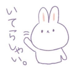 Crayon cute rabbit sticker #13103532
